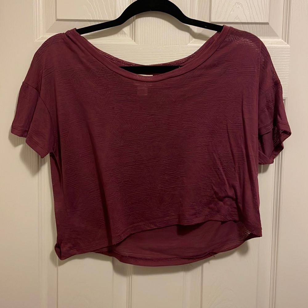 Maroon Patterned Crop